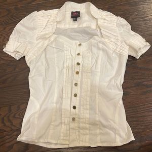 Bebe cute white shirts, only worn once. Not fit me anymore.
